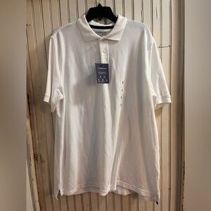 Mens XL - Croft & Barrow True Comfort Pique Polo White